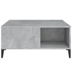 Table basse gris béton 80x80x36,5 cm bois d'ingénierie