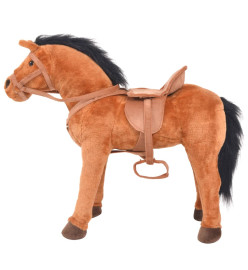 Jouet en peluche Cheval Marron