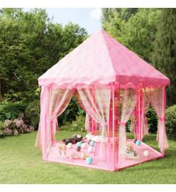 Tente de jeu princesse avec 250 balles Rose 133x140 cm