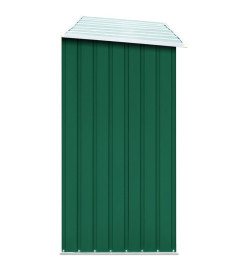 Abri de stockage de bois Acier galvanisé 330x84x152 cm Vert