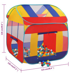 Tente de jeu avec 550 balles 123x120x126 cm