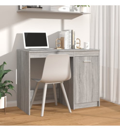 Bureau Sonoma gris 100x50x76 cm Bois d'ingénierie