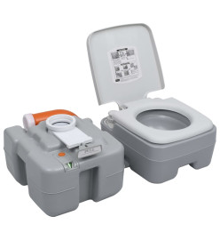 Toilette portable de camping Gris 20+10 L