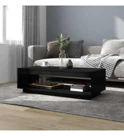 Table basse Noir 110x50x33,5 cm Bois de pin massif