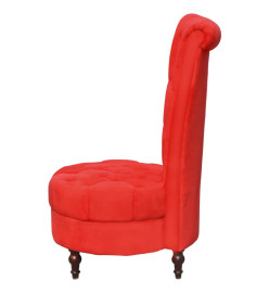 Chaise de canapé avec dossier haut Rouge Tissu