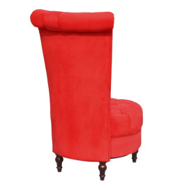 Chaise de canapé avec dossier haut Rouge Tissu