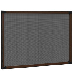 Moustiquaire extensible pour fenêtres Marron (75-143)x50 cm