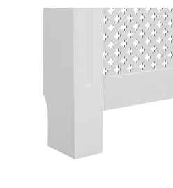 Cache-radiateur Blanc 112x19x81,5 cm MDF