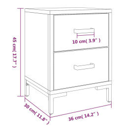 Table de chevet Marron 36x30x45 cm Bois de pin massif