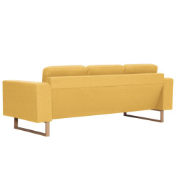 Ensemble de canapé 2 pcs Tissu Jaune