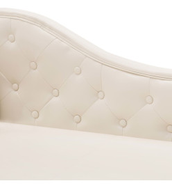 Chaise longue Blanc crème Similicuir