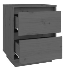 Tables de chevet 2 pcs Gris 40x35x50 cm Bois de pin solide