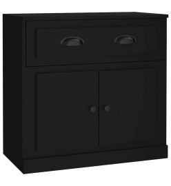 Buffet noir 70x35,5x67,5 cm bois d'ingénierie