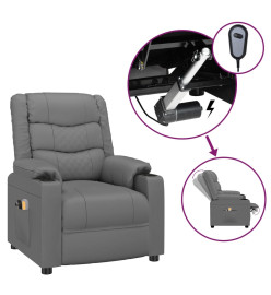 Fauteuil de massage électrique Gris Similicuir