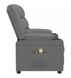 Fauteuil de massage électrique Gris Similicuir