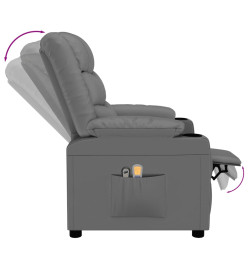 Fauteuil de massage électrique Gris Similicuir