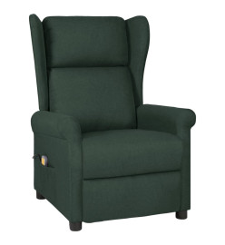 Fauteuil de massage Vert foncé Tissu