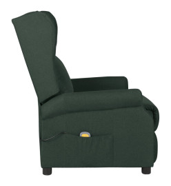 Fauteuil de massage Vert foncé Tissu