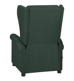 Fauteuil de massage Vert foncé Tissu