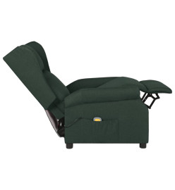 Fauteuil de massage Vert foncé Tissu