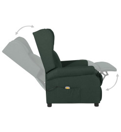 Fauteuil de massage Vert foncé Tissu