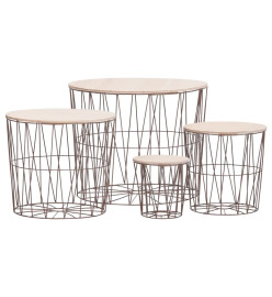 Tables basses 4 pcs Cuivre