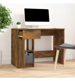 Bureau Chêne fumé 100x50x75 cm Bois d'ingénierie