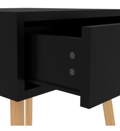 Tables de chevet 2 pcs Noir 40x40x56 cm Aggloméré