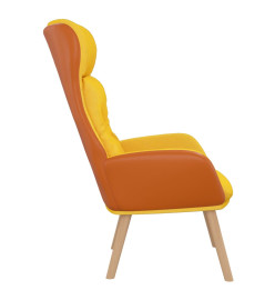 Chaise de relaxation Jaune moutarde Tissu et PVC