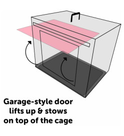 FLAMINGO Cage en fil métallique avec porte coulissante 77x47x53,5 cm