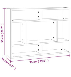 Étagère murale Chêne marron 75x16x55 cm Bois d'ingénierie