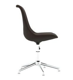 Chaise pivotante de bureau Marron foncé Tissu