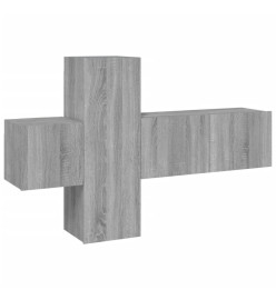 Ensemble de meubles TV 3 pcs Sonoma gris Bois d'ingénierie