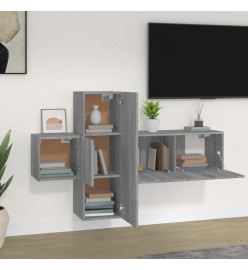 Ensemble de meubles TV 3 pcs Sonoma gris Bois d'ingénierie