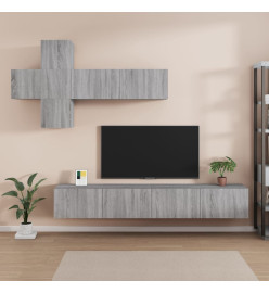 Ensemble de meubles TV 7 pcs Sonoma gris Bois d'ingénierie