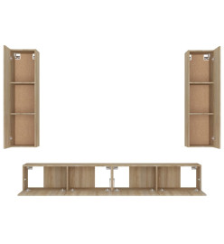 Ensemble de meubles TV 4 pcs Chêne sonoma Bois d'ingénierie