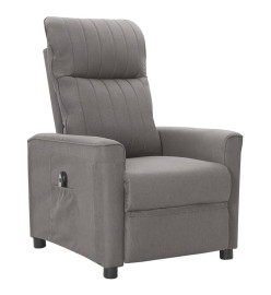 Fauteuil inclinable électrique Gris clair Tissu