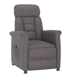 Fauteuil inclinable électrique Gris Similicuir