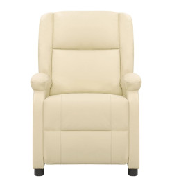 Fauteuil de massage Crème Cuir véritable