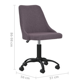 Chaise pivotante de bureau Taupe Tissu