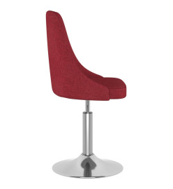 Chaise pivotante de salle à manger Rouge bordeaux Tissu