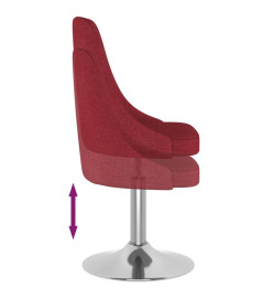 Chaise pivotante de salle à manger Rouge bordeaux Tissu