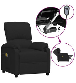 Fauteuil électrique de massage Noir Tissu