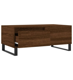 Table basse Chêne marron 90x50x36,5 cm Bois d'ingénierie