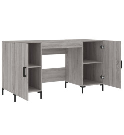 Bureau sonoma gris 140x50x75 cm bois d'ingénierie