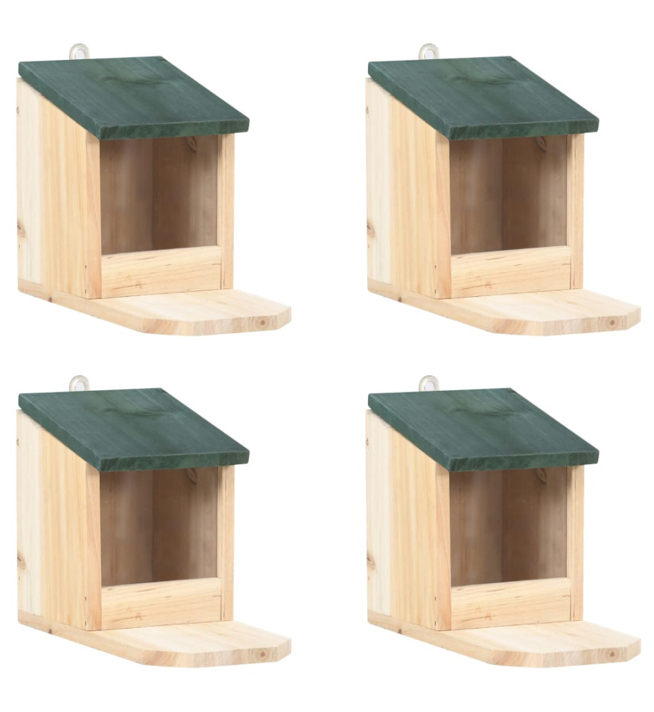 Maisons pour écureuils 4 pcs Bois de sapin