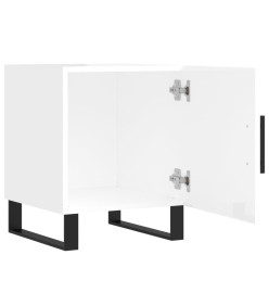 Tables de chevet 2 pcs blanc brillant 40x40x50 cm