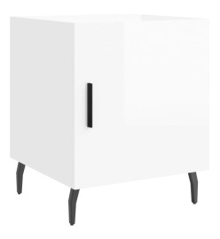 Tables de chevet 2 pcs blanc brillant 40x40x50 cm