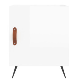 Tables de chevet 2 pcs blanc brillant 40x40x50 cm