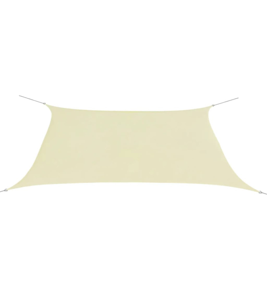 Parasol en tissu Oxford rectangulaire 2 x 4 m Crème Parasol en tissu Oxford rectangulaire 2 x 4 m Crème